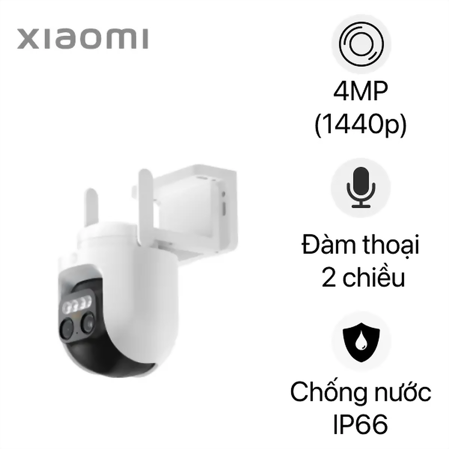 Hình ảnh sản phẩm Camera Wifi ngoài trời 360° 4MP Xiaomi Dual CW700S - Camera Wifi ngoài trời 360° 4MP Xiaomi Dual CW700S